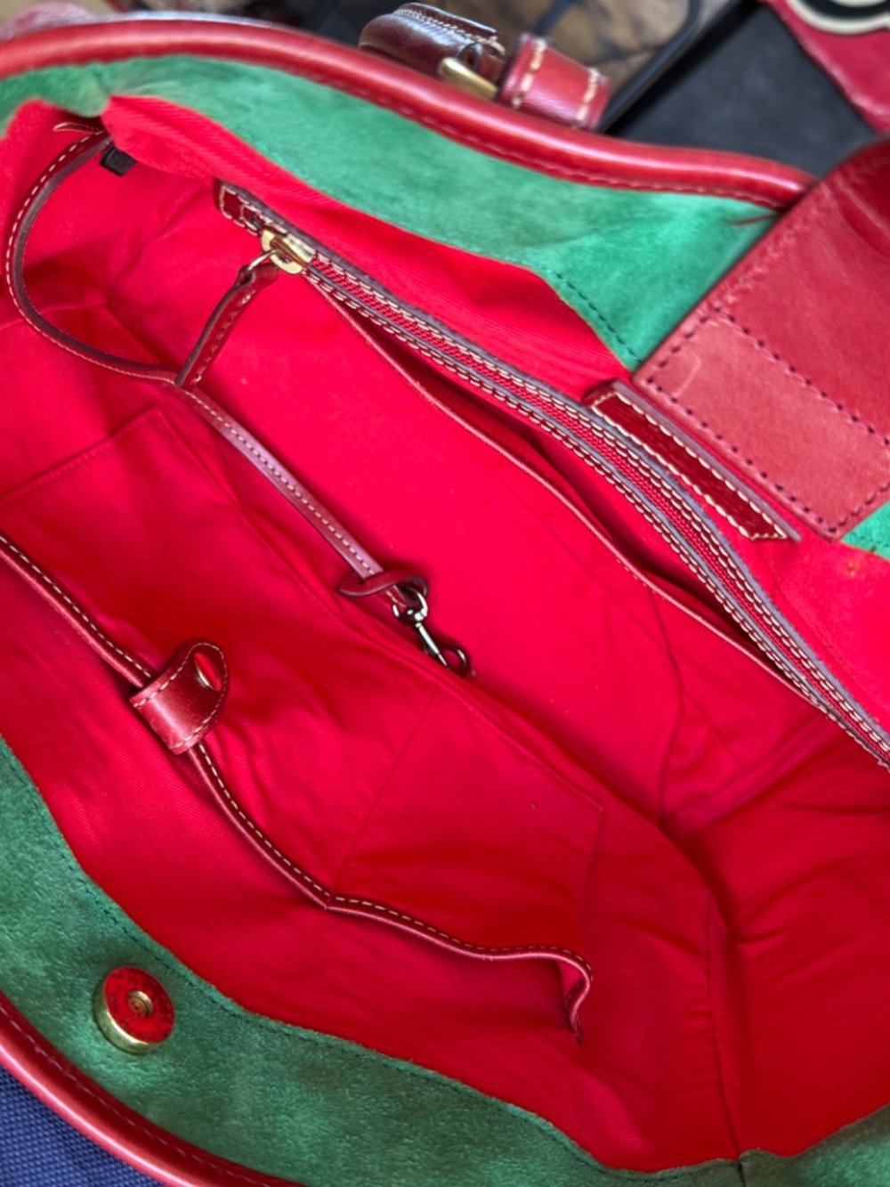 Dooney and Bourke tote with dust bag red - Picture 10 of 10